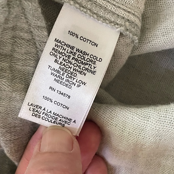 Vineyard Vines Double Cloth Shirt Button Up Gray Long Sleeve Men  Size M Cotton - Picture 6 of 10